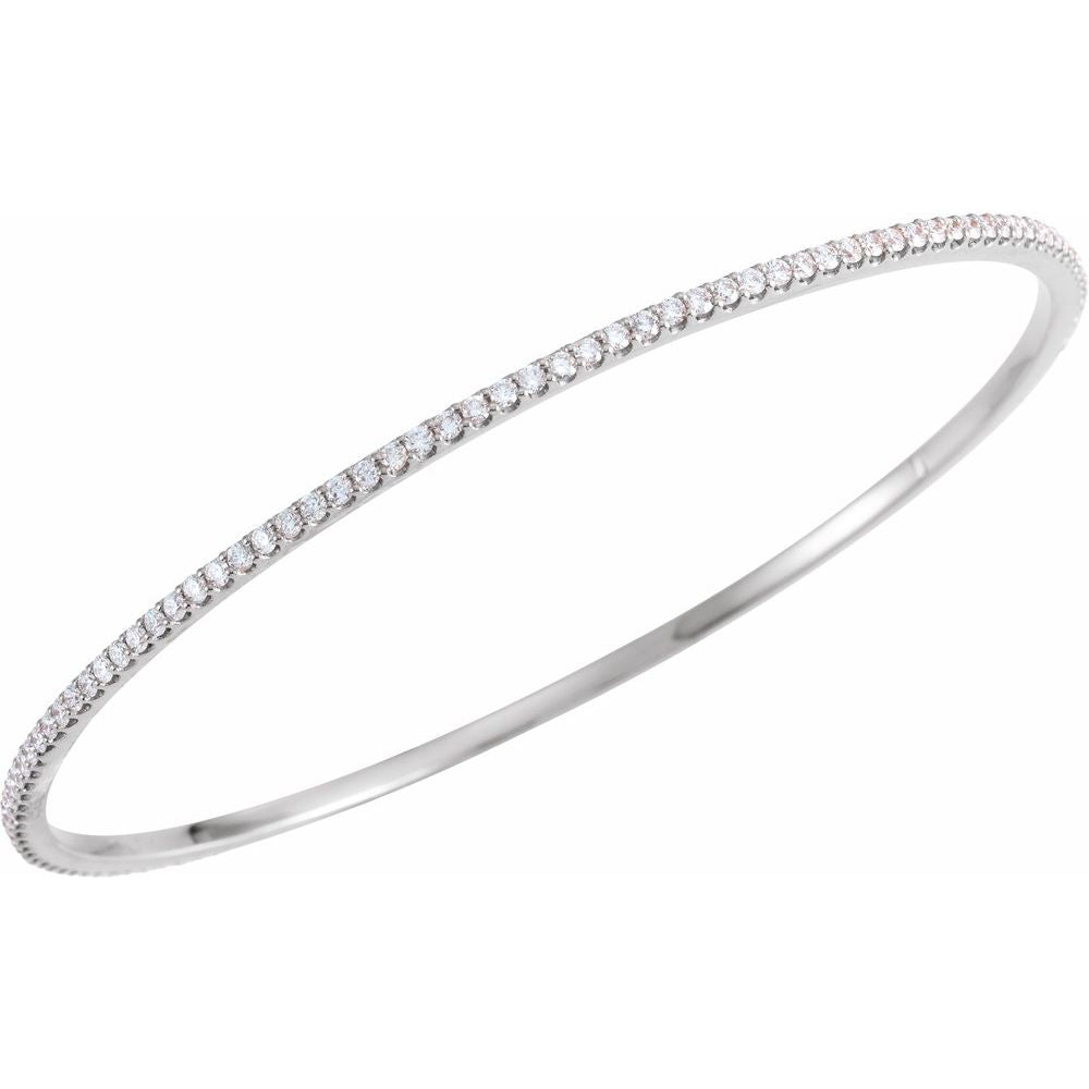 2 Carat Natural Diamond Stackable Bangle Bracelet