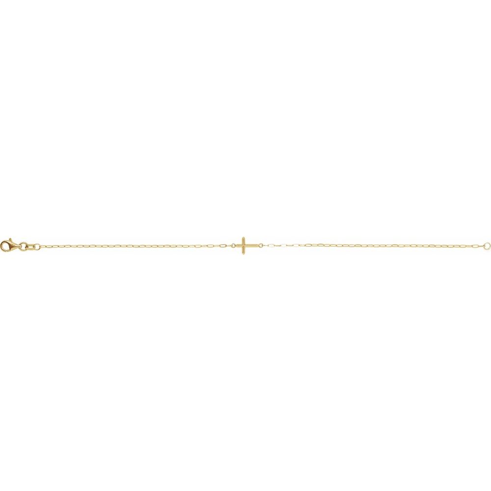 Sideways Cross 7" Bracelet