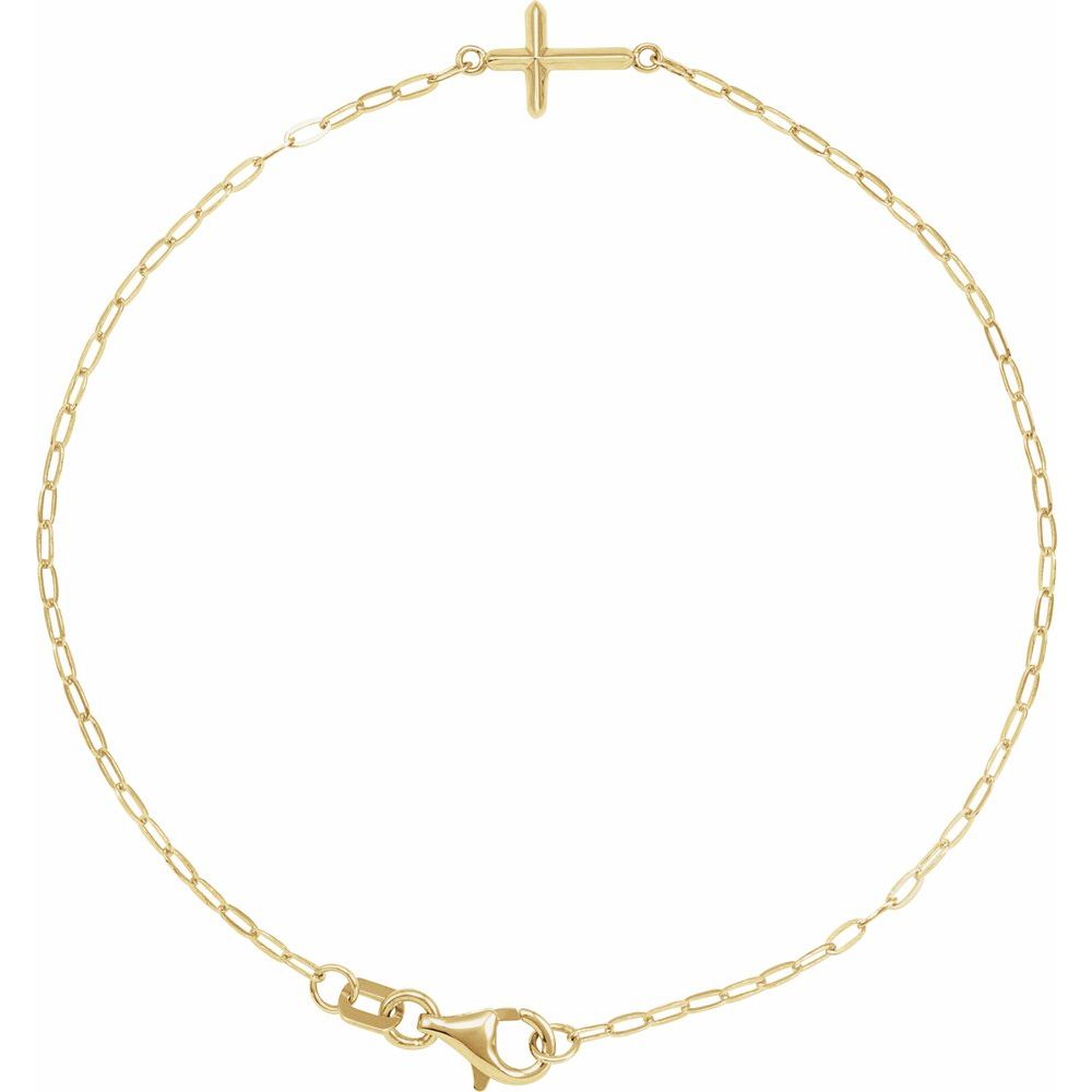 Sideways Cross 7" Bracelet