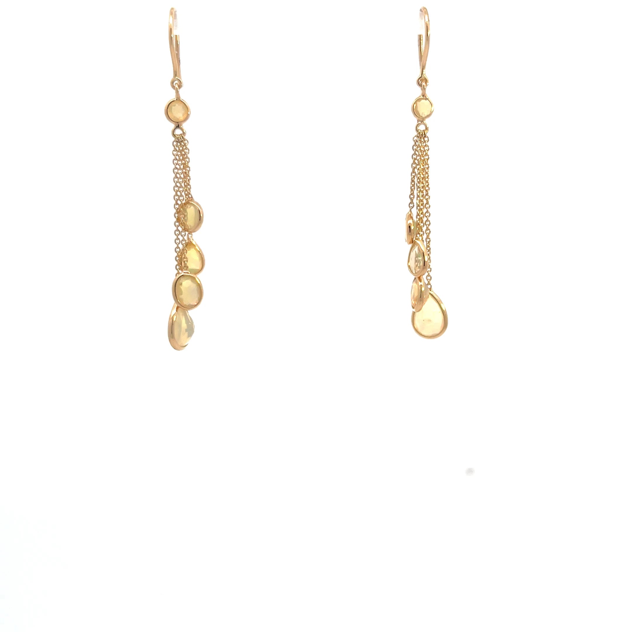 Opal drop earrings