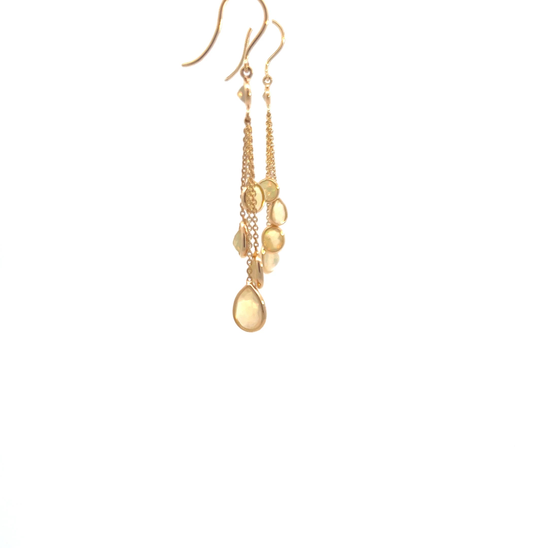 Opal drop earrings