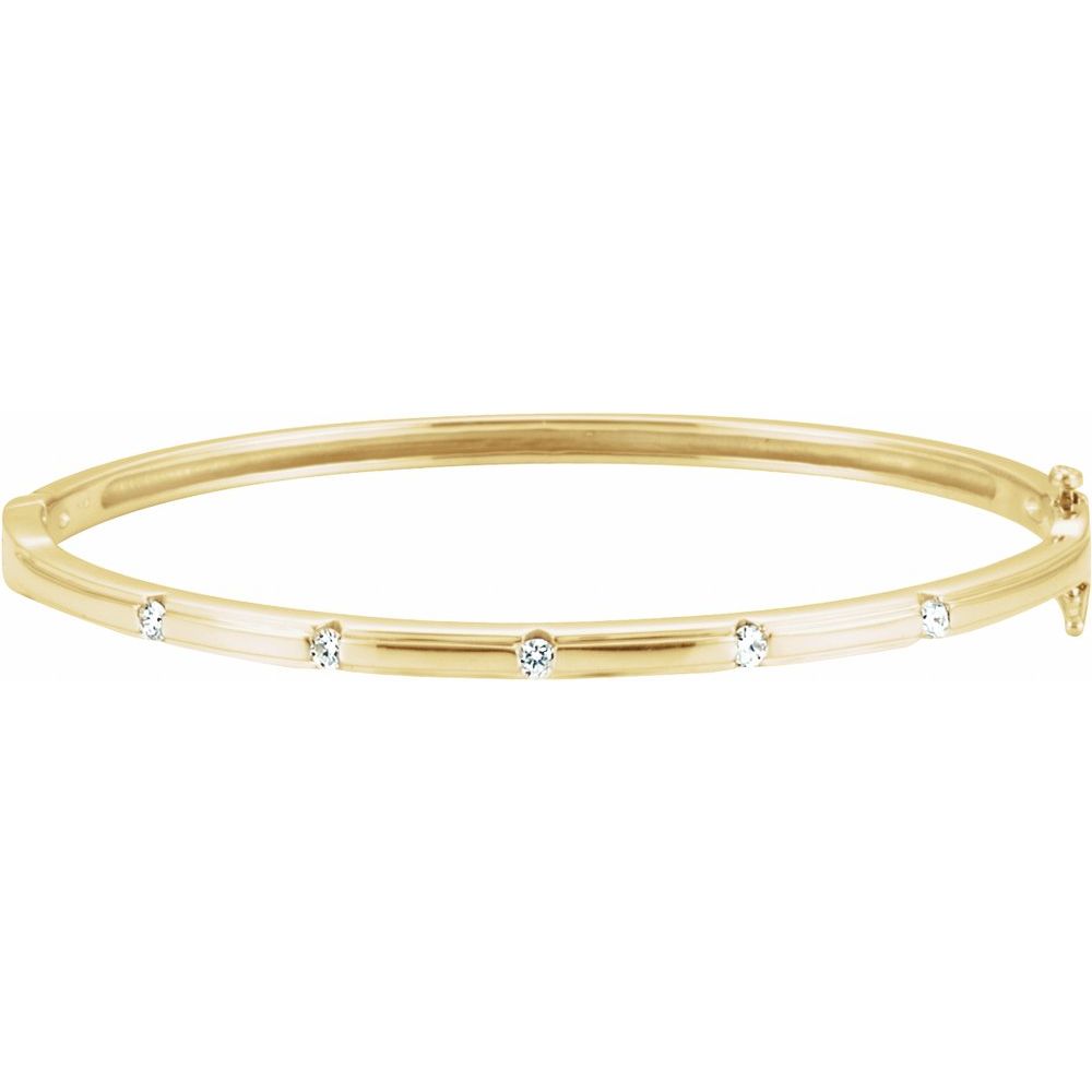 0.25Carat total weight Natural Diamond Bangle Bracelet