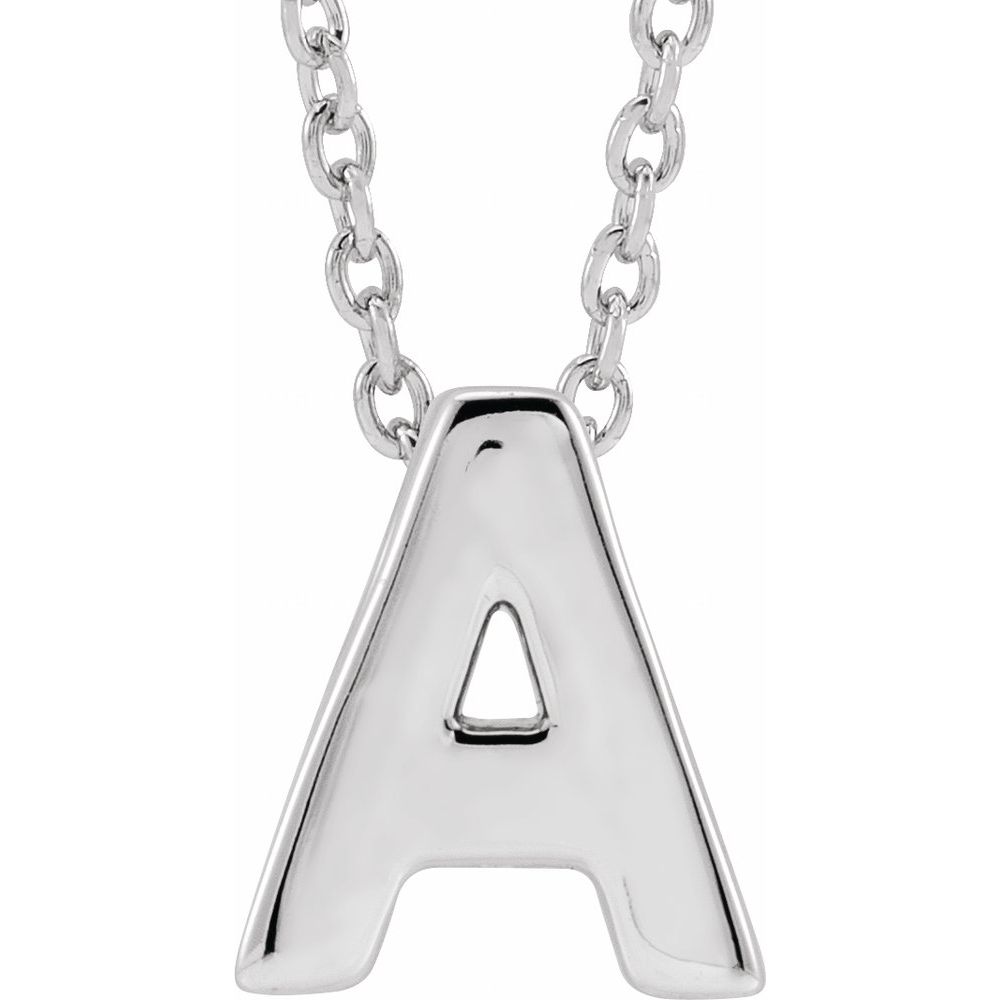 Gold Initial Slide Pendant Necklace