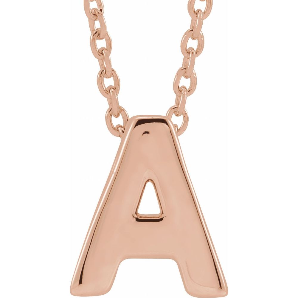 Gold Initial Slide Pendant Necklace