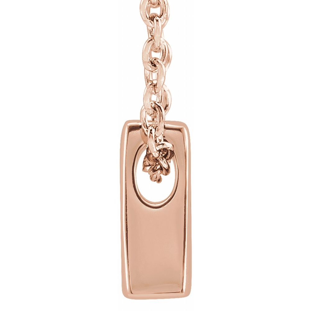 Gold Initial Slide Pendant Necklace