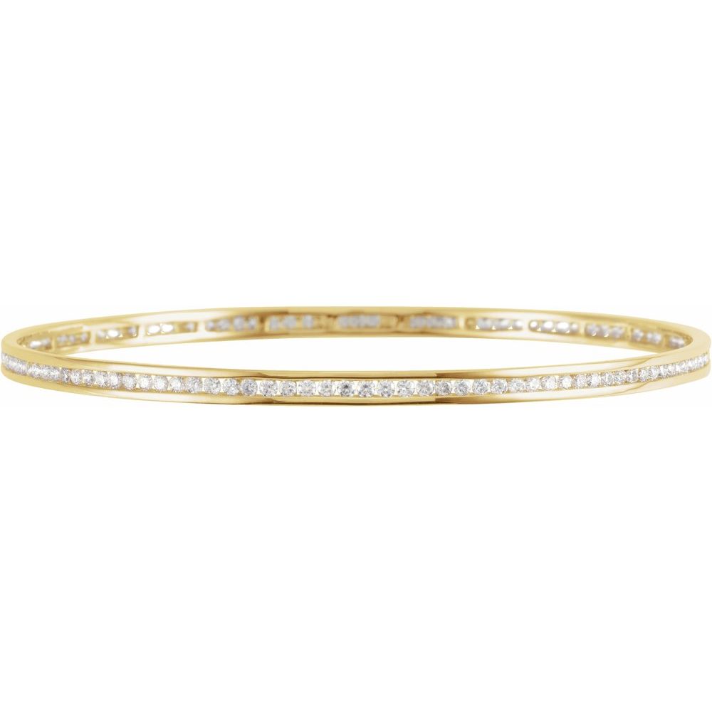 2.25 Carat Natural Diamond Stackable Bangle in 14k Rose Gold