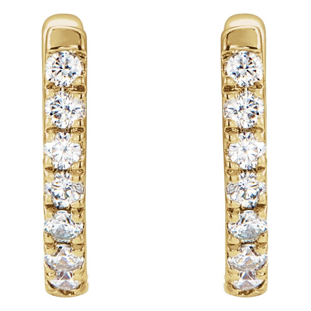 Natural Diamond Huggies (Medium)