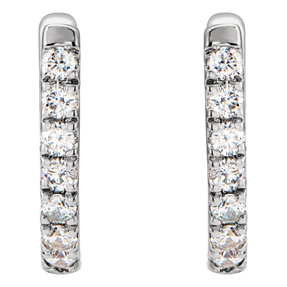Natural Diamond Huggies (Medium)