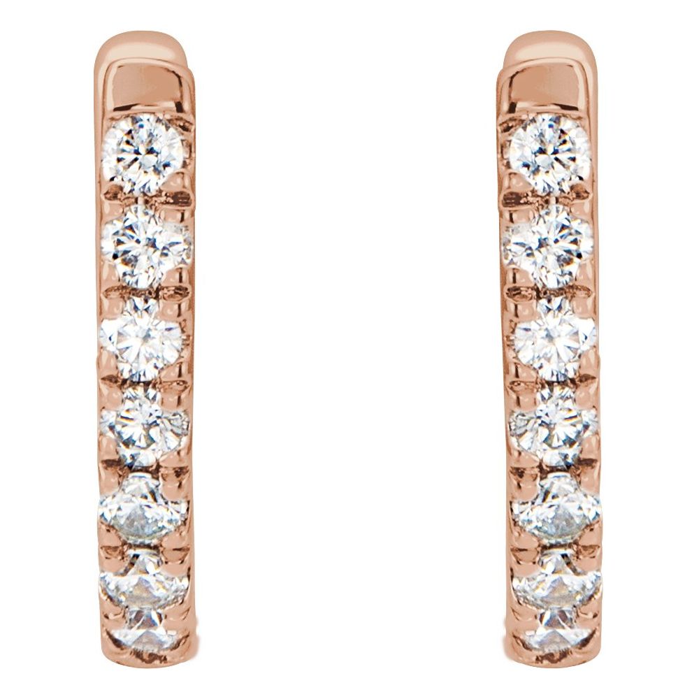 Natural Diamond Huggies (Medium)