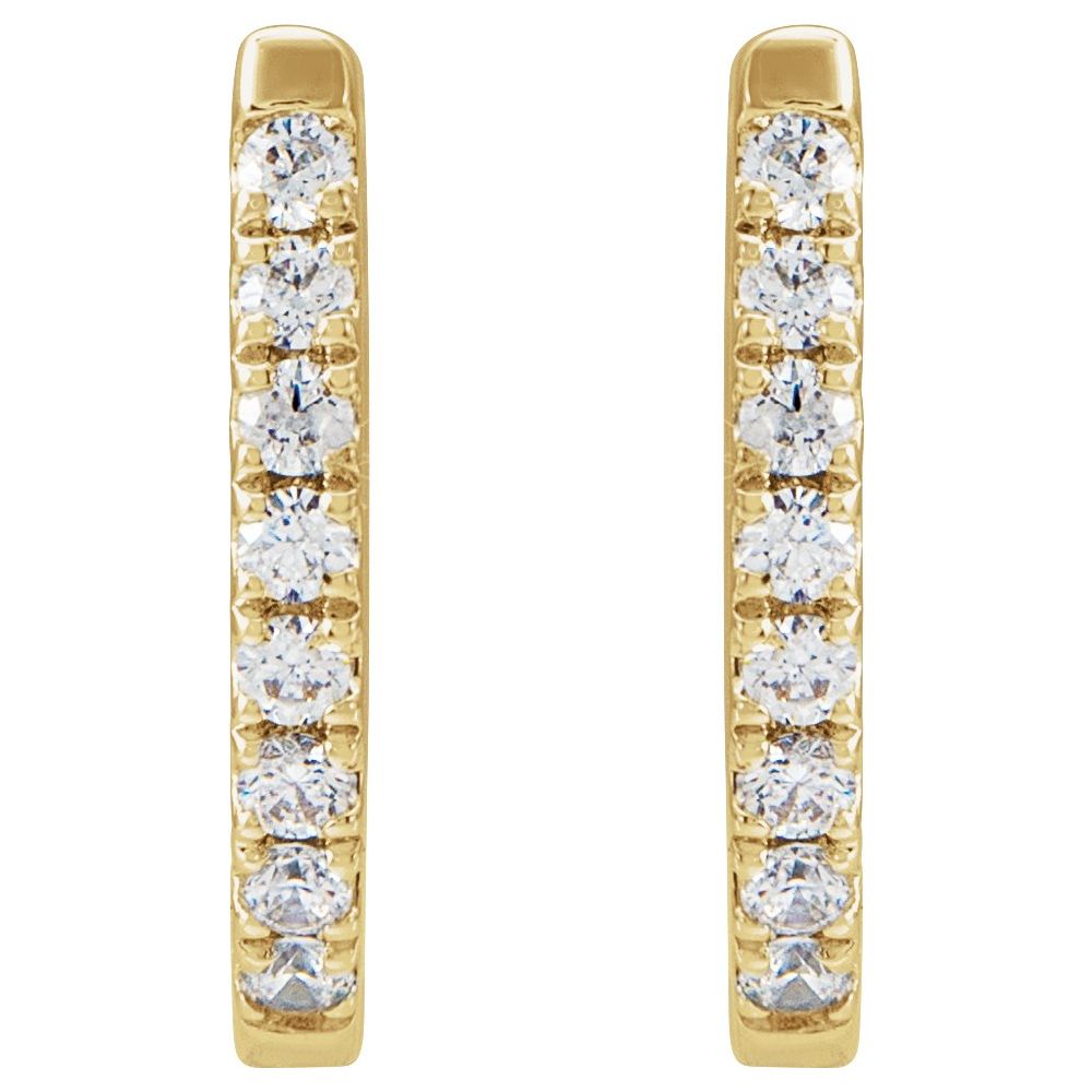 0.17 Carat Natural Diamond Huggies