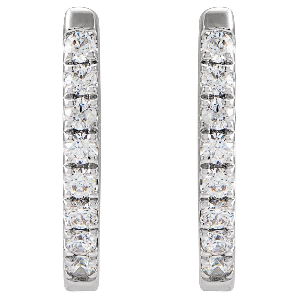 0.17 Carat Natural Diamond Huggies