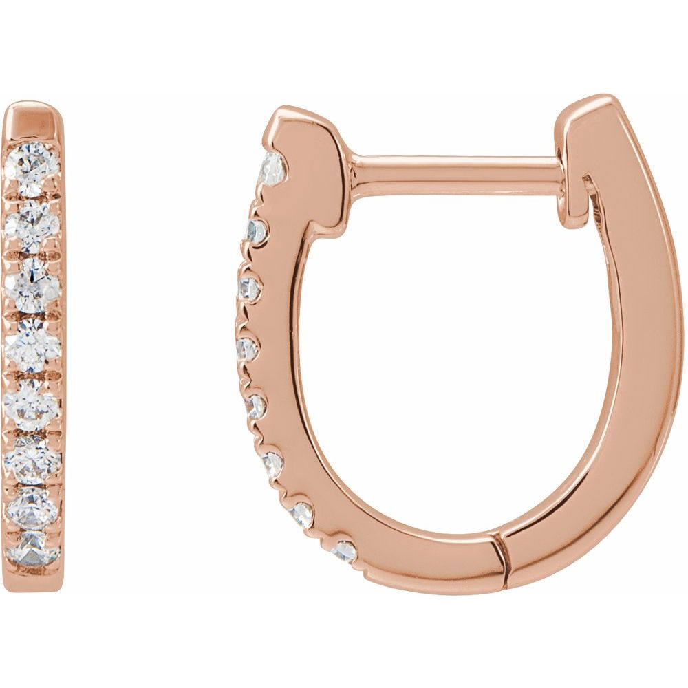 0.17 Carat Natural Diamond Huggies