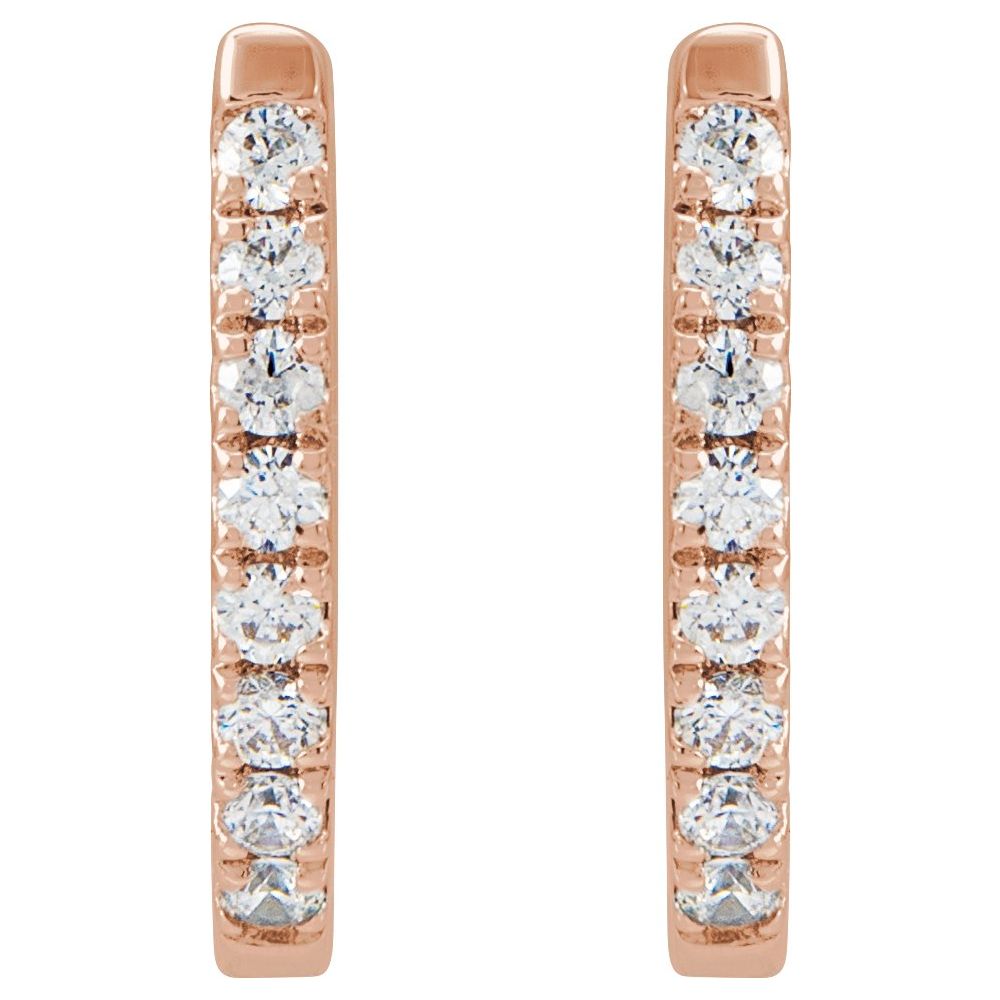 0.17 Carat Natural Diamond Huggies