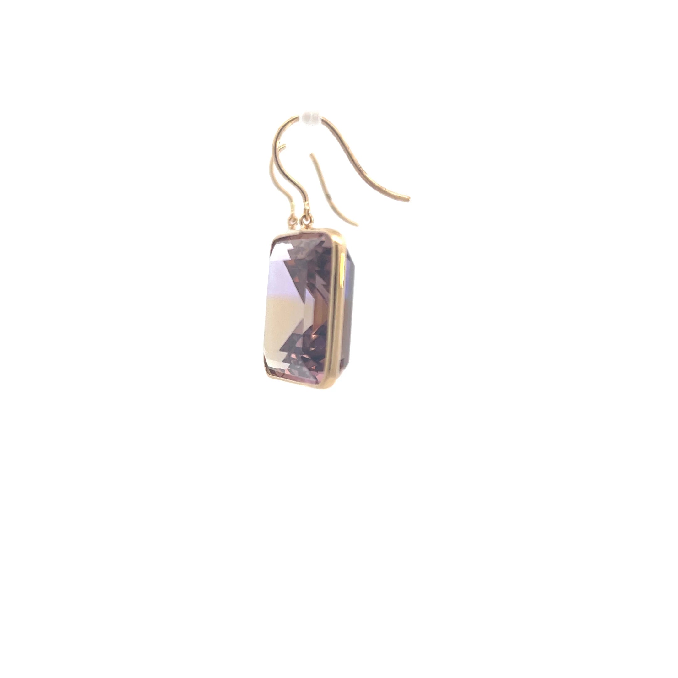 Bezel Set Ametrine Earrings