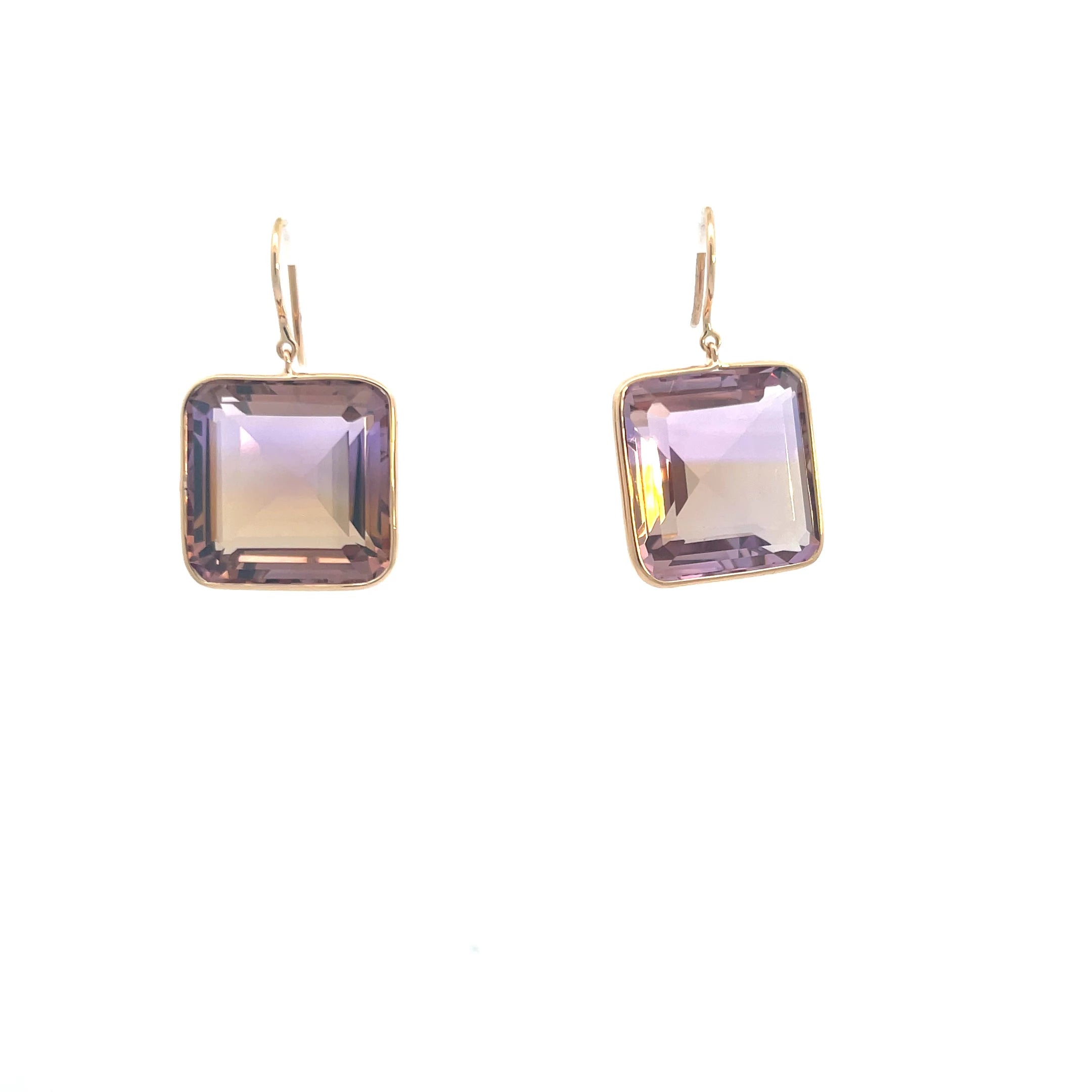 Bezel Set Ametrine Earrings