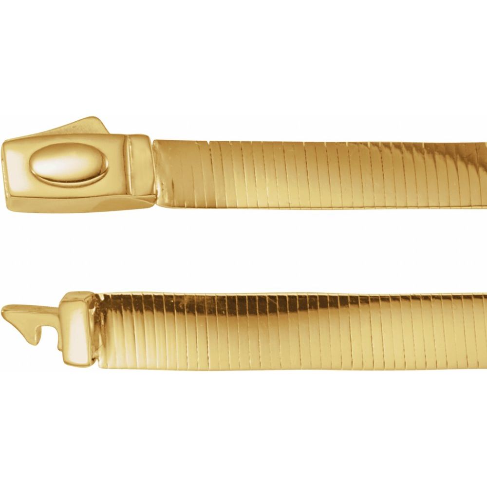 14 Karat Yellow and White Gold Reversible Omega Chain