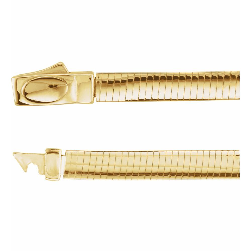 14 Karat Yellow and White Gold Reversible Omega Chain