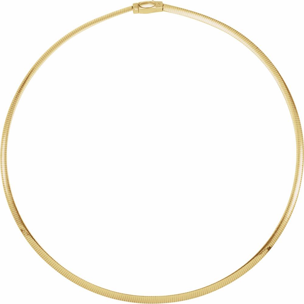 14 Karat Yellow and White Gold Reversible Omega Chain