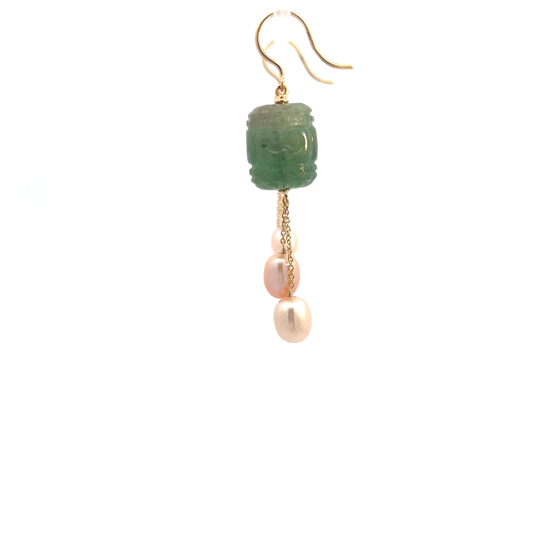 Elegant Tourmaline and Pearl Earrings