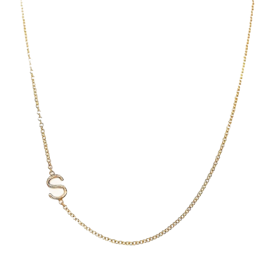 Asymmetrical Initial Necklace