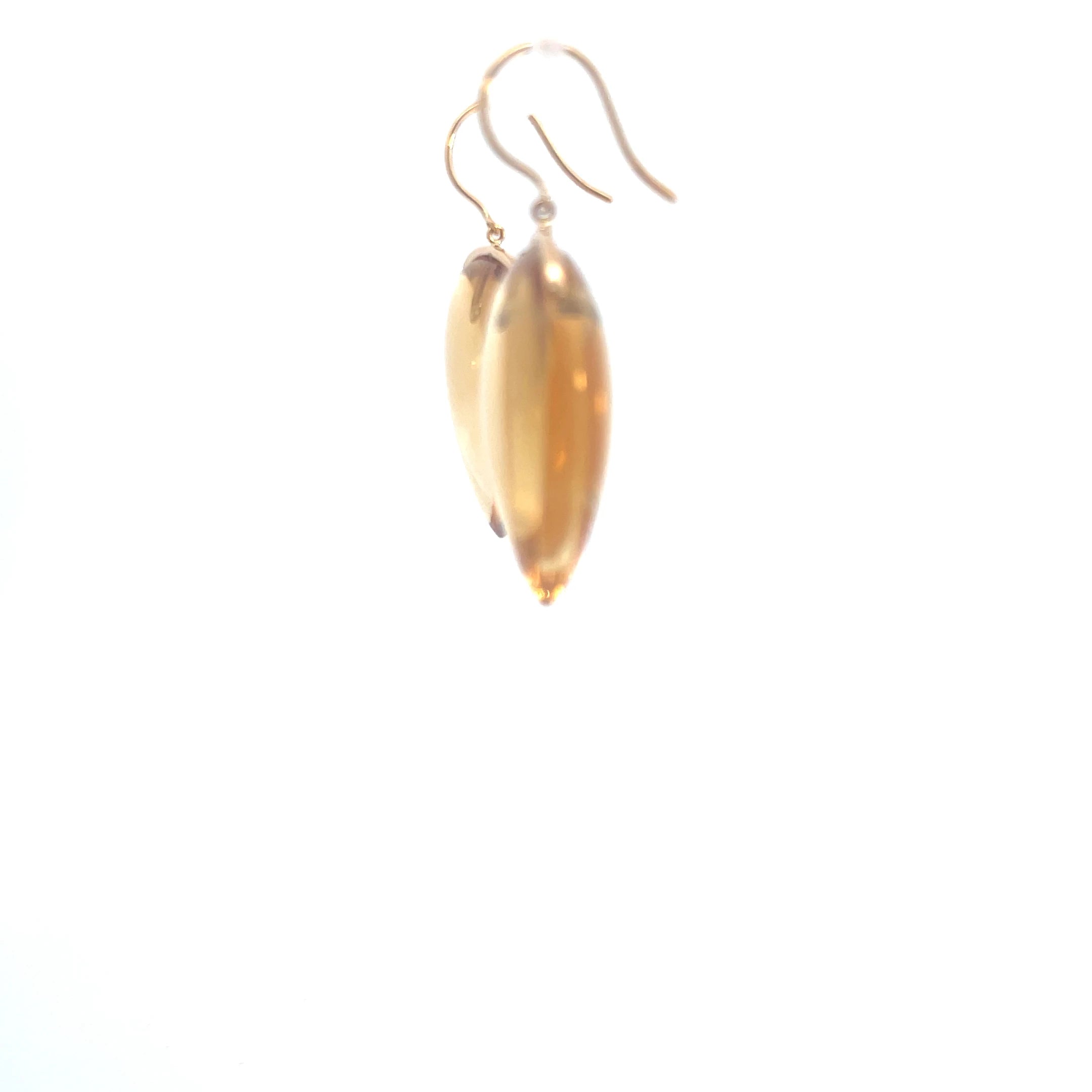 73.81ct Citrine heart earrings
