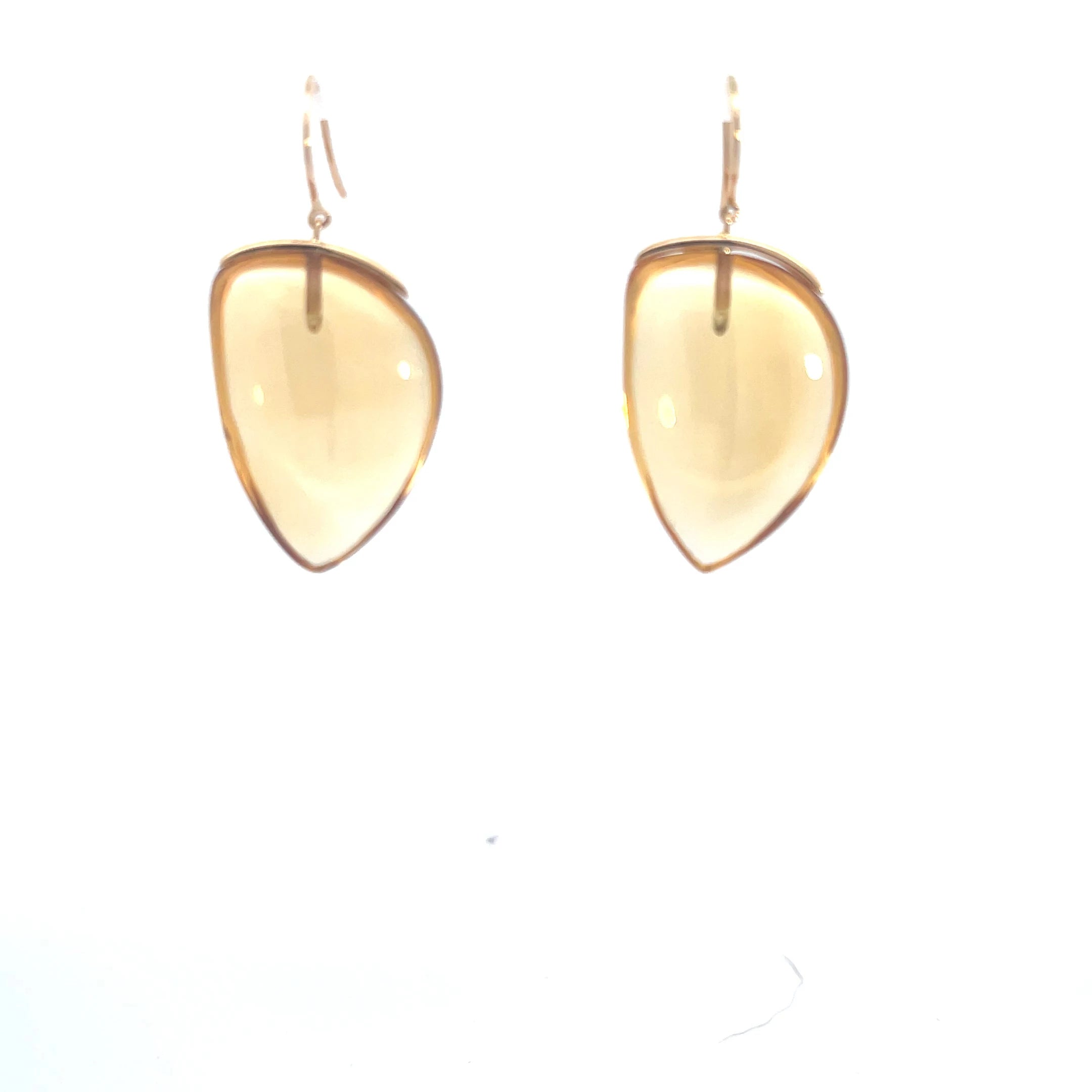 73.81ct Citrine heart earrings