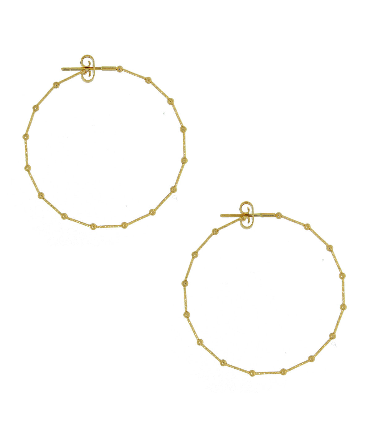 18K Flexible Gold Hoop Earrings